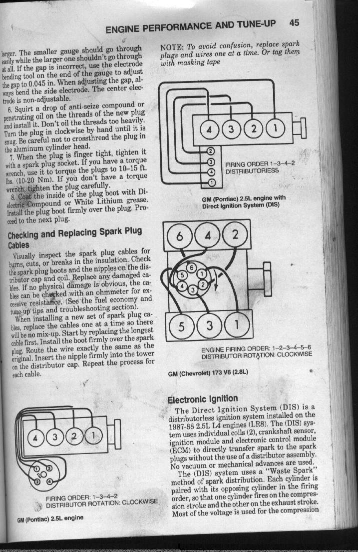 1985 v4 Fiero D.I.S Firing order West Coast Fieros Forum